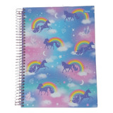 Material Escolar Feminino Caderno 10 Mat Unicórnio 40 Peças