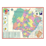 Mato Grosso Do Sul - Mapa Geo Político E Rodoviário Gigante