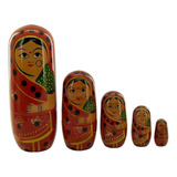 Matrioska Conjunto Bonecas De Madeira Boneca Russa