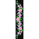 Matriz Bordado Ajca6016 Conjunto Meio Moldura Floral
