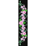 Matriz Bordado Bca6016 Conjunto Meio Moldura Floral