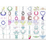 Matrizes Bordados 200 Ramos Florais Rosas Coroas Molduras