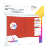 Matte Prime Sleeve Vermelho 100 Unidades 64 X 89mm Gamegenic