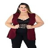 Max Colete Feminino Neo Prene Liso Tendencia Moda Tendencia Marsala G3 52