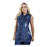 Max Colete Jeans Feminino