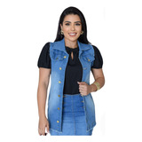 Max Coletes Feminino Jeans Com Elastano Alongado Premium Top