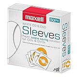 Maxell 190135 Capa Protetora Fina De Plástico Transparente Fácil Armazenamento Para CD E DVD Pacote Com 50 Papel 