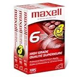 Maxell Fita De Alta Qualidade T-120 VHS- Pacote Com 3