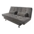 Maxflex Saloma Sofá Cama Bicama 3 Lugares R5 031 Com 2 Almofadas Em Tecido Veludo Cinza