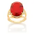 Maxi Anel Cristal Oval 13x18 Mm Folheado Ouro Rommanel