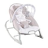 Maxi Baby- Cadeira De Descanso Bebê Musical Sons Da Natureza- Caixa Vibratória- Cinto De 3 Pontos- Acompanha Travesseiro- Móbile De Brinquedos Removivel- -Até 18kgs-- Polar Bege