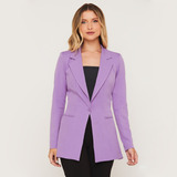 Maxi Blazer Alfaiataria Feminino Longo Acinturado C Forro