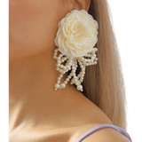 Maxi Brinco Flor Tecido