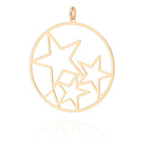 Maxi Pingente Redondo Composto Por Estrelas 542623