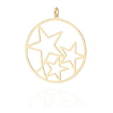 Maxi Pingente Redondo Estrelas