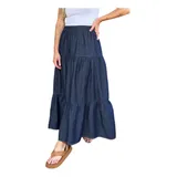 Maxi Saia Longa Jeans