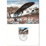 Máximo Postal Liechtenstein 1979 Avião Do Correio Novo