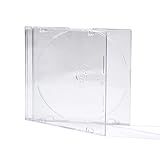 Maxtek Estojo Ultrafino Para CD DVD Blu Ray De 5 2 Mm Transparente Com Bandeja De CD Frost Transparente Pacote Com 25