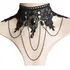 Maxxi Colar Gargantilha Preto Renda Medalhao Geek Cosplay