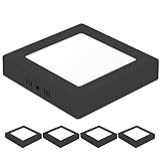 Maxxy Kit 5 Painéis Sobrepor Led Quadrado Preto 18w Frio 6500k