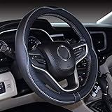Mayco Bell Capa De Volante De Tamanho Padrão Universal Antiderrapante Segura Macia Respirável Durável Envolvente Total Couro De Microfibra De Aderência Confortável 37 38 Cm Cinza Preto
