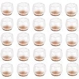 Maydahui Protetor De Piso Para Cadeiras Redondas De Silicone Para Móveis Cobertura Circular De Pés Redonda 15 Cm A 3 Cm Transparent 48 Pack Round 4 5 To 1 