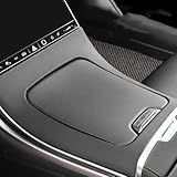 Mbenrundy Painel De Mudança De Marchas De Controle Central, Painel De Acabamento Central Adesivo De Couro Preto Adequado Para Mercedes Benz Eqe Class Eqe350 350+ 500 Suv Eqe Amg Acessórios De Carro