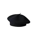 MBMSHEGH Gorro De Malha Para Bebês Meninos Meninas Outono Inverno Gorro Infantil Boina Caveira Chapéu Artista Francês A Preto 1 3 Anos