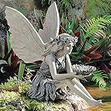 MBVBN Ornamentos De Estátua De Fada De Jardim Ao Ar Livre Escultura De Anjo Decoração De Estatueta Realista Artesanato De Resina Antiga Decorações De Mesa Para Casa Gramado Quintal Alpendre