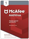 McAfee Antivírus   Programa Premiado De Proteção Contra Ameaças Digitais  Programas Não Desejados  1 PC   Cartão   2021   Windows