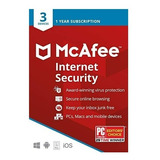 Mcafee Internet Security 3 Dispositivos 1 Ano