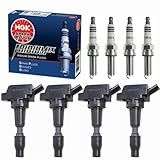 Mck Pacote De Bobinas De Ignição Uf764 E Conjunto De Velas De Ignição Irídio 93175 Substituição Para Hyundai Santa Fe Sport Tucson Sonata Kia Sportage Optima Sorento 2.0 2.4 L4 Substitui Gn10730 C988