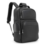 Md 2603 Bolsa Mochila Executiva Expansível Notebook Maideng Preto Detalhes Couro Alta Qualidade Luxo