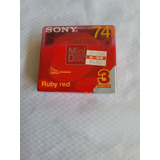 Md Mini Disc Sony 74 Rubyred 3 Peças Lacrado