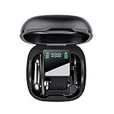 MD03 Fone De Ouvido Bluetooth Com Display Led Fone De Ouvido Sem Fio Esportivo Fone De Ouvido Esportivo Baixo Fone De Ouvido Sem Fio IPX4 à Prova D água Com Caixa De Carregamento Preto