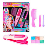 Mechas Coloridas Kit Menina Pinte O Cabelo Com Brilho