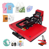 Mecolour Mb 301 Cor Vermelho E Preto Máquinas De Estampar Prensa 29x38 Térmica Sublimadora Plana 220v