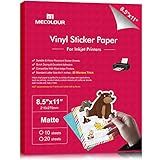 MECOLOUR Papel Adesivo De Vinil Imprimível Premium Para Impressora Jato De Tinta Branco Fosco à Prova D água Seca Rapidamente Cores Vivas Mantém A Tinta Bem Resistente A Rasgos Impressora A Jato