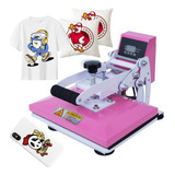 Mecolour Prensa Térmica Plana 23x30cm Sublimação Cor Rosa 220v