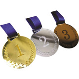 Medalha 1 2 3 Lugar Acrílico Espelhado Honra Mérito Fita 3