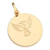 Medalha Anjo Personalizável Folheado Rommanel 2,8 Cm 542816