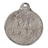 Medalha Antiga 1933 Vacina E Licença
