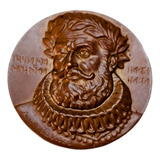 Medalha Bronze Antiga Camões Casa Da Moeda Do Brasil 1980