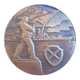 Medalha Bronze Russia Marinha De Guerra Veloz 55mm 101g