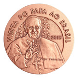 Medalha Bronze Visita Papa Francisco Com