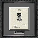 Medalha De Honra Decoração Arte Patente De Parede   Presente Personalizado Militar 28 X 35 Cm