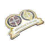 Medalha De Porta Devocionário São Bento Madeira MDF