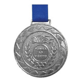 Medalha De Prata M50 Esportiva Honra Ao Mérito Com Fita Azul