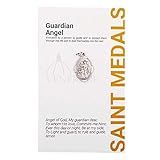Medalha De Santo Anjo Da Guarda De 2 5 Cm Com Cartão De Oração Berloque Durável E Detalhado Medalha Pendente Cardada Com Oração Joias Cristãs Metal