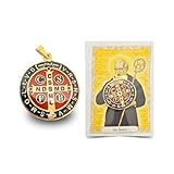 Medalha De São Bento Colorida Resinada Grande Pingente 2-8cm